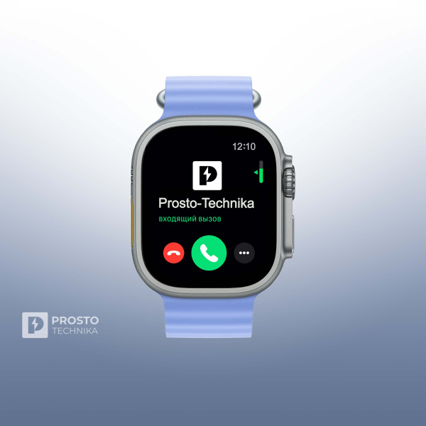 Часы Apple Watch Ultra 2, 49 мм, титан светлого цвета, ремешок Ocean голубого цвета (2024)